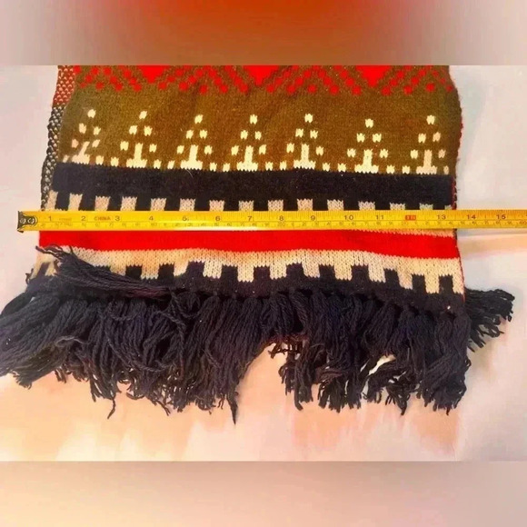 J. Crew LambsWool Cashmere Blend Super Long Soft Knit Multicolor Fringe Scarf - Picture 6 of 7